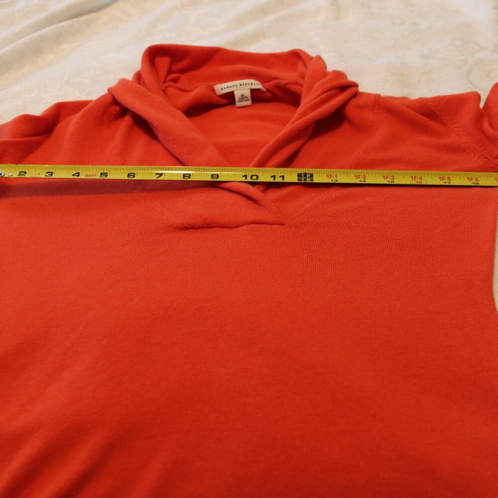Banana Republic Orange Cotton Wool Cashmere Blend Long Sleeve Sweater Medium - Picture 5 of 10